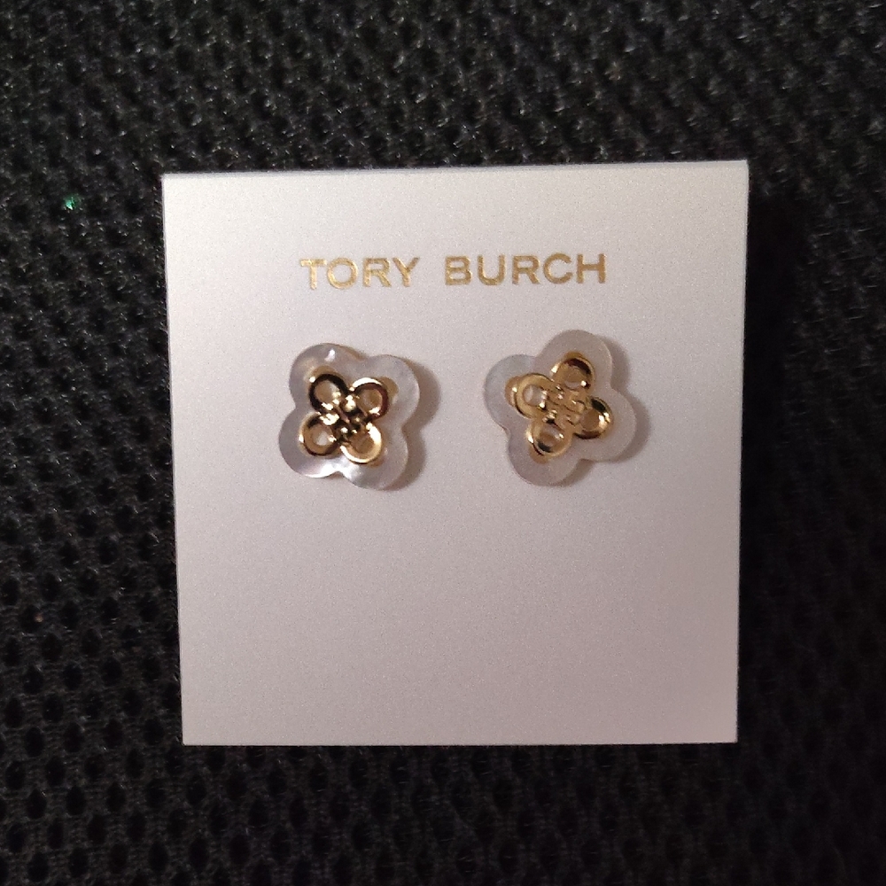 Tory Burch Gold Flower Earrings